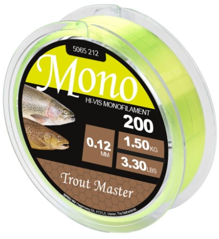 Trout master Mono 0.18mm 3.5KG 200M Chartreuse