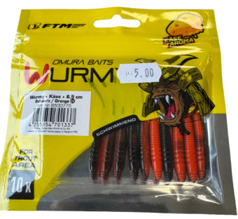 FTM Omura Baits Wurmy Cheese Flavour 6.5CM Black/Orange