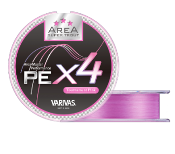 Varivas Area Super Trout PE x4 Tournament Pink 0.3 7LB 75M