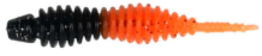 Booby Worm Black / Orange