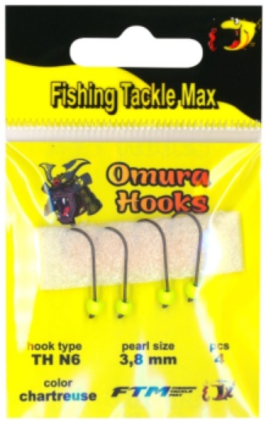 FTM Omura hooks haak 6/parel 3.8mm Chartreuse