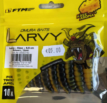FTM Omura Baits Larvy Cheese Flavour 4.5CM Black/Ocker