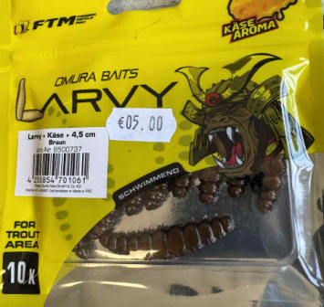 FTM Omura Baits Larvy Cheese Flavour 4.5CM Brown