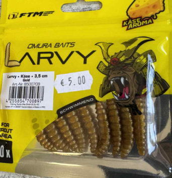 FTM Omura Baits Larvy Cheese Flavour 3.5CM Gold