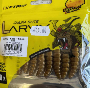 FTM Omura Baits Larvy Cheese Flavour 4.5CM Gold