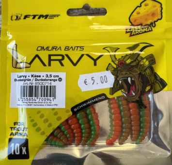 FTM Omura Baits Larvy Cheese Flavour 3.5CM Dark Green/Dark Orange