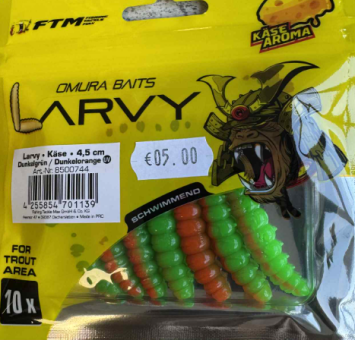 FTM Omura Baits Larvy Cheese Flavour 4.5CM Dark Green/Dark Orange
