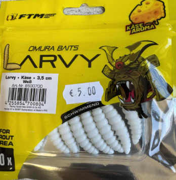 FTM Omura Baits Larvy Cheese Flavour 3.5CM White