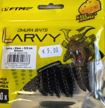 FTM Omura Baits Larvy Cheese Flavour 3.5CM Black