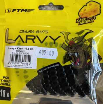 FTM Omura Baits Larvy Cheese Flavour 4.5CM Black