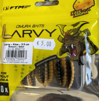 FTM Omura Baits Larvy Cheese Flavour 3.5CM Black/Ocker