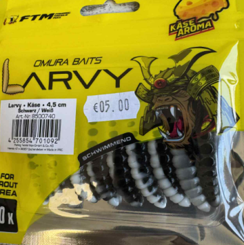 FTM Omura Baits Larvy Cheese Flavour 4.5CM Black/White