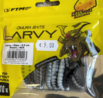 FTM Omura Baits Larvy Cheese Flavour 3.5CM Black/White