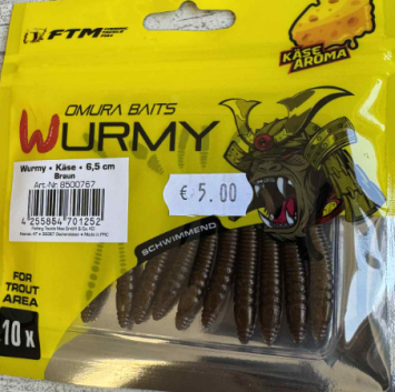 FTM Omura Baits Wurmy Cheese Flavour 6.5CM  Brown