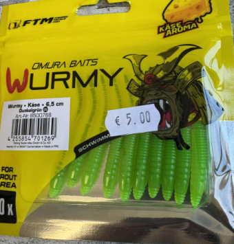 FTM Omura Baits Wurmy Cheese Flavour 6.5CM Donker Green