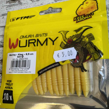FTM Omura Baits Wurmy Cheese Flavour 6.5CM Yellow