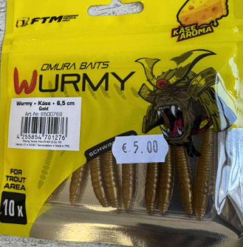 FTM Omura Baits Wurmy Cheese Flavour 6.5CM Gold