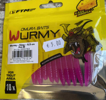 FTM Omura Baits Wurmy Cheese Flavour 6.5CM Pink