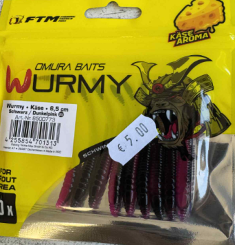 FTM Omura Baits Wurmy Cheese Flavour 6.5CM Black/Dark Pink