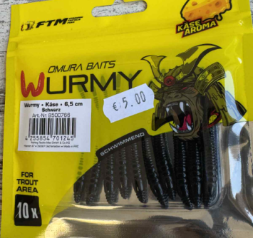 FTM Omura Baits Wurmy Cheese Flavour 6.5CM  Black